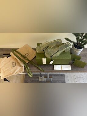 Gucci Clear Transparent Jelly Slide Mules